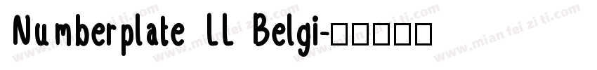 Numberplate LL Belgi字体转换